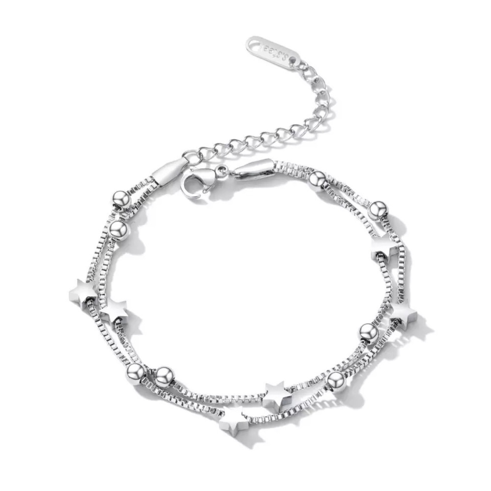 Double layers stars Bracelet Stainless Steel